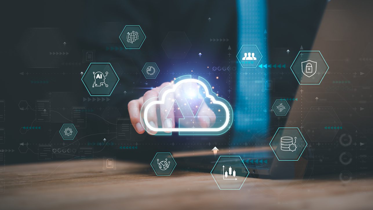cloud computing backup technology concept ,Access to server communication services ,database connection with modern hardware and software ,interface for uploading and downloading data