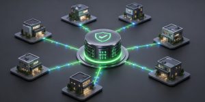 Multiple office locations connected to a central compliance hub representing centralized DNC management